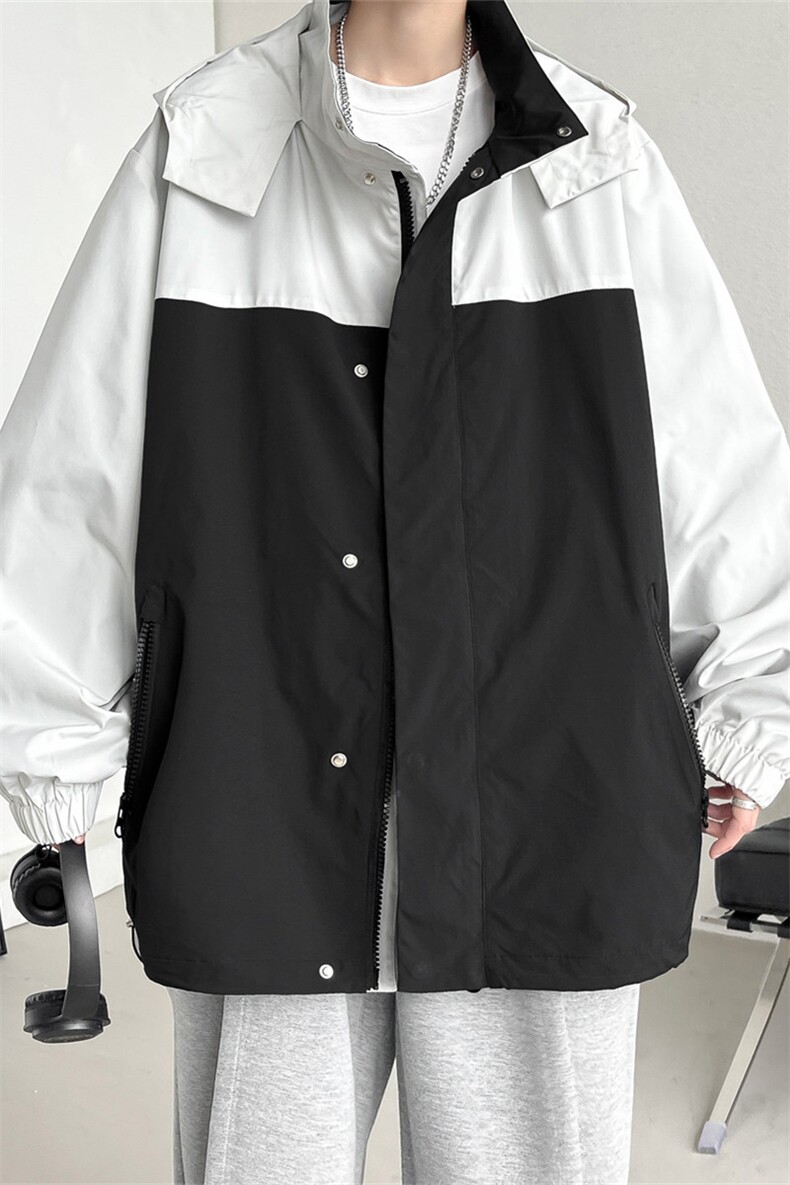 JK8112/P70春装现货冲锋衣防水外套男士美式撞色男户外登山夹克男,男装夹克,电商A141