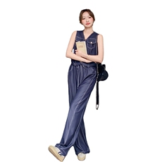 甜酷风牛仔马甲休闲裤套装女夏2025新款ootd穿搭减龄高级感两件套，女装套装/套裙，2C051