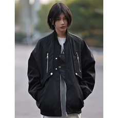街头棒球服简约时尚男女宽松外套潮cleanfit夹克JT118，男装夹克，星座1116A-1（原606A）