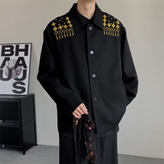 2024暗黑小众高级山本耀司春装刺绣羊毛夹克外套小众男女夹克衫潮，男装夹克，星座909
