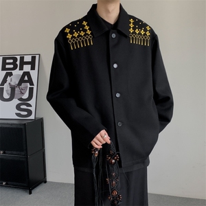 2024暗黑小众高级山本耀司春装刺绣羊毛夹克外套小众男女夹克衫潮图片