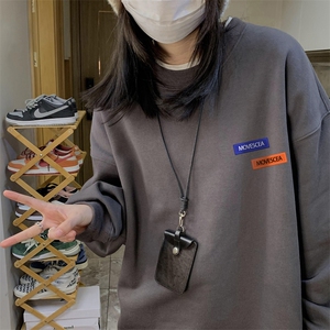 中性风！抖音直播高品质重磅卫衣男圆领卫衣女XW371-P45图片