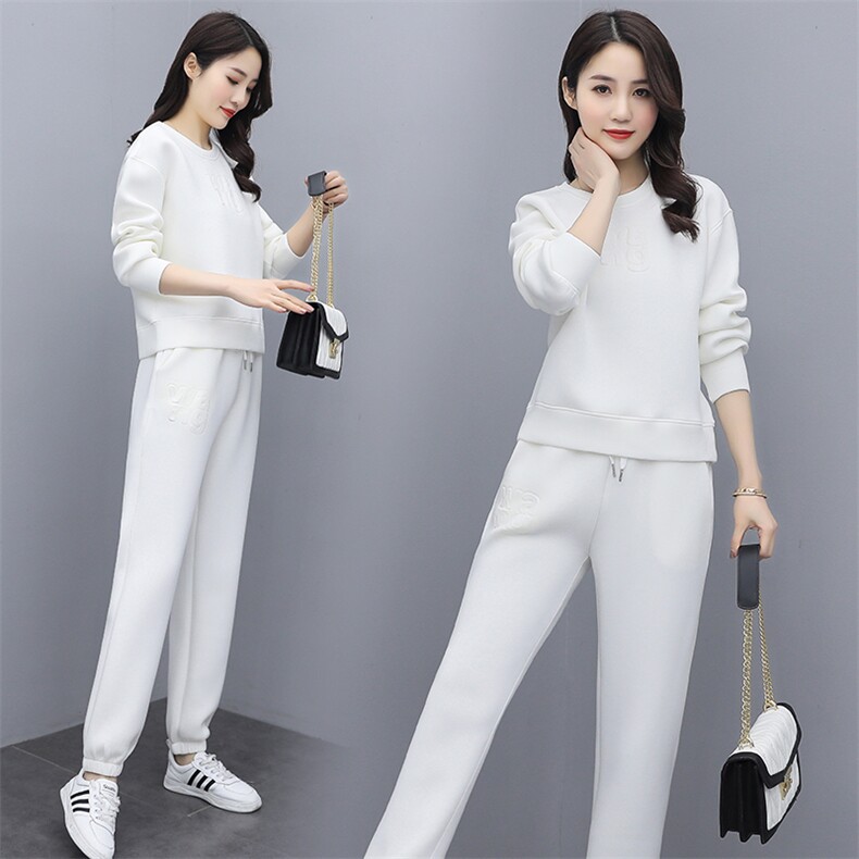 2021年新款春季卫衣套装休闲时尚运动两件套洋气显瘦,女装套装/套裙,仟媚宠