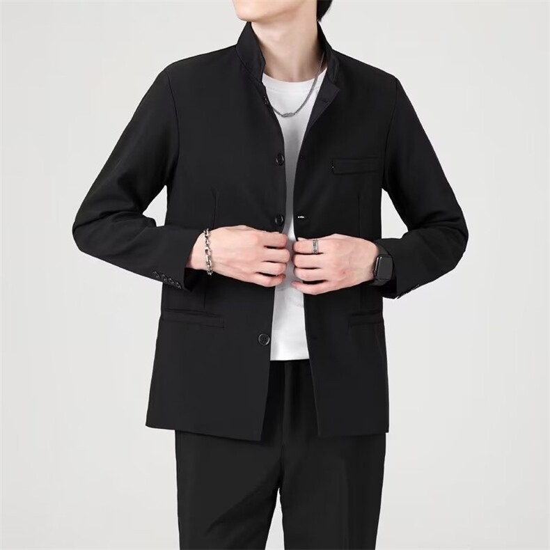 中山装男士青年修身套装中华立领西服装演出服结婚礼服风唐装,男装西服,星座601-1