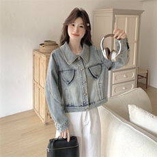 ：春装新款时尚减龄休闲百搭牛仔外套2C135-6875P155K228，女装短外套，2C135