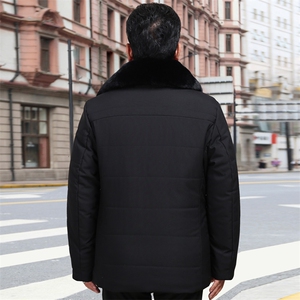 8803/P130 中老年棉衣男爸爸冬装保暖棉袄加绒加厚老年棉服外套图片