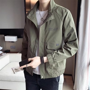 1506-1/JG071/P52翻领百搭休闲上衣潮牌修身棒球服男士夹克衫2图片