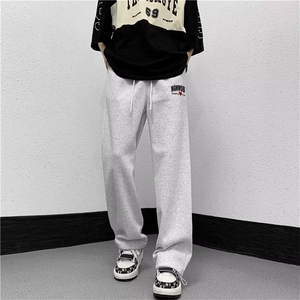 纯色束脚原宿时尚潮牌潮运动裤夏季男休闲裤九分裤青春流行微弹图片