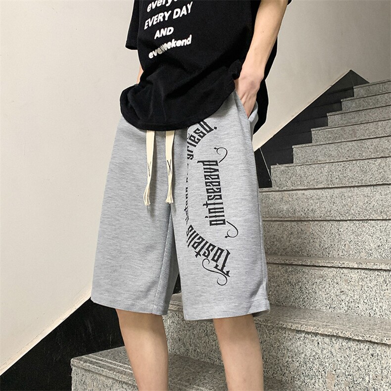 2025夏季新款华夫格沙滩裤五分裤男中裤短裤裤衩大裤头K1075-P26,男装牛仔裤,星座207