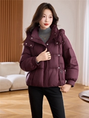现货。白鸭绒羽绒服女2025冬季新款短款羽绒服外套女加厚，女装羽绒服，依万里
