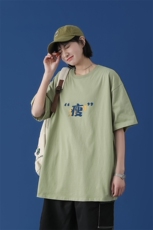 T1706P25@中性风夏装新款简单字母印花宽松版圆领短袖T恤，男装T恤，星座510A-1