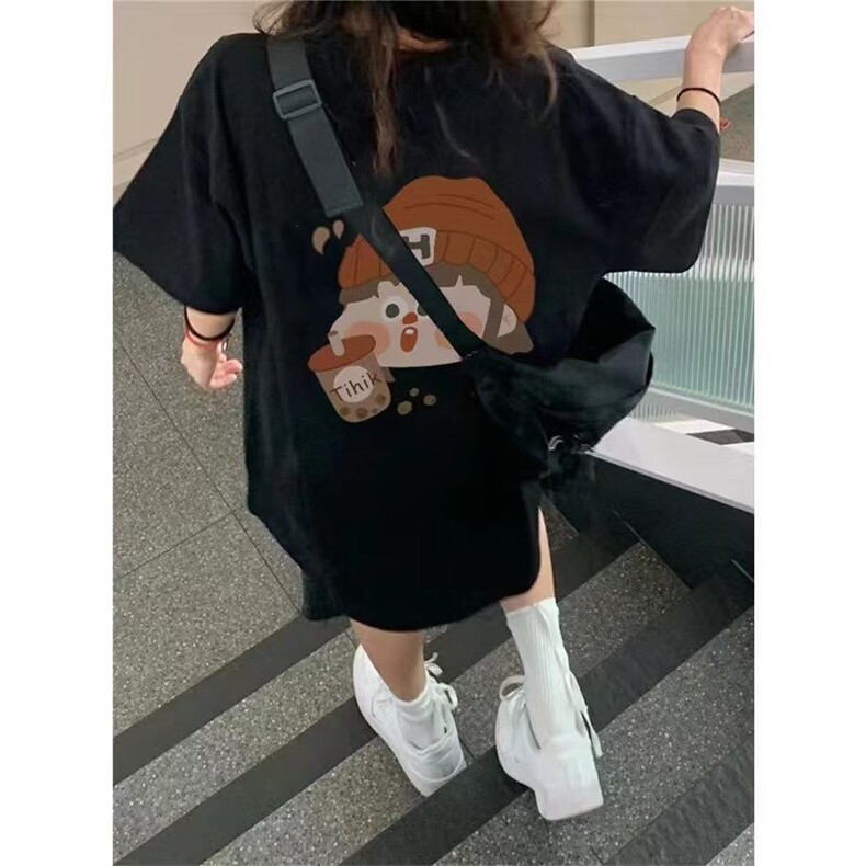 T0647-P25卡通女孩纯棉印花短袖学院风学生穿搭，男装T恤，星座617A-2