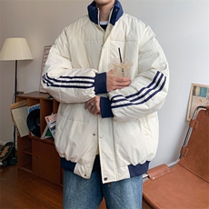 ！2025冬季新款男士撞色潮牌棉衣百搭情侣棉服外套MY200特P70，男装棉衣，电商B220