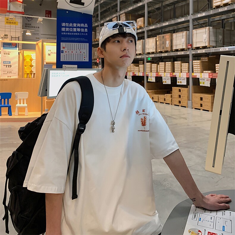 【】A003-CT1552-P25夏日印花T恤控价43元港风,男装T恤,电商A003