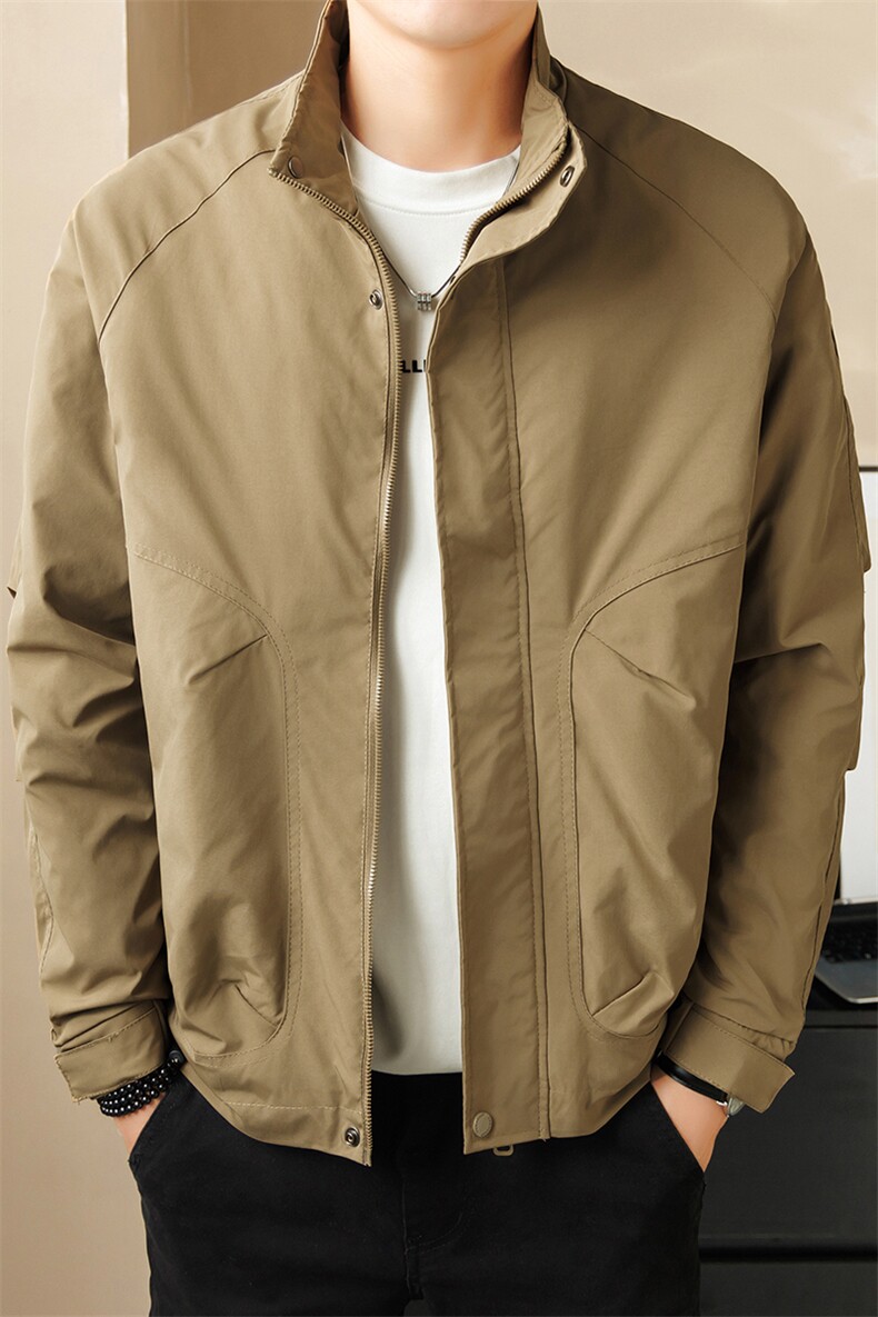 加棉加厚店主风夹克外套男休闲时尚立领男士夹克-P85常规P67L-5XL,男装夹克,星座310B-3