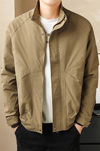加棉加厚店主风夹克外套男休闲时尚立领男士夹克-P85常规P67L-5XL图片