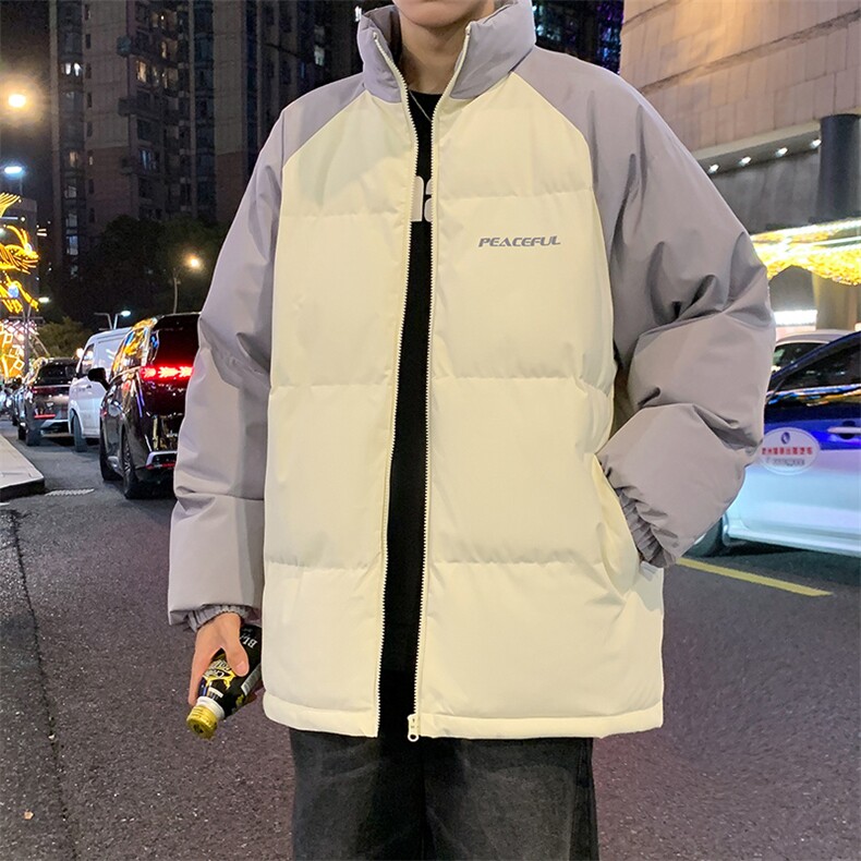 潮美式情侣棉服冬季宽松加厚男女款立领上衣M005-P75,男装棉衣,星座308B-2