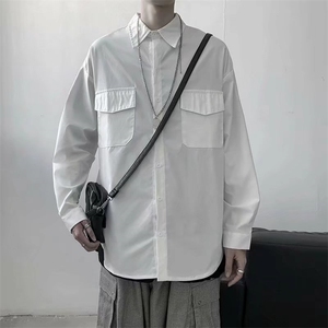长袖衬衫男港风日系外套C0002P32图片