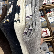 2025秋冬百搭时尚简约男士小鹿提花袜子，袜子，慕洵羊绒