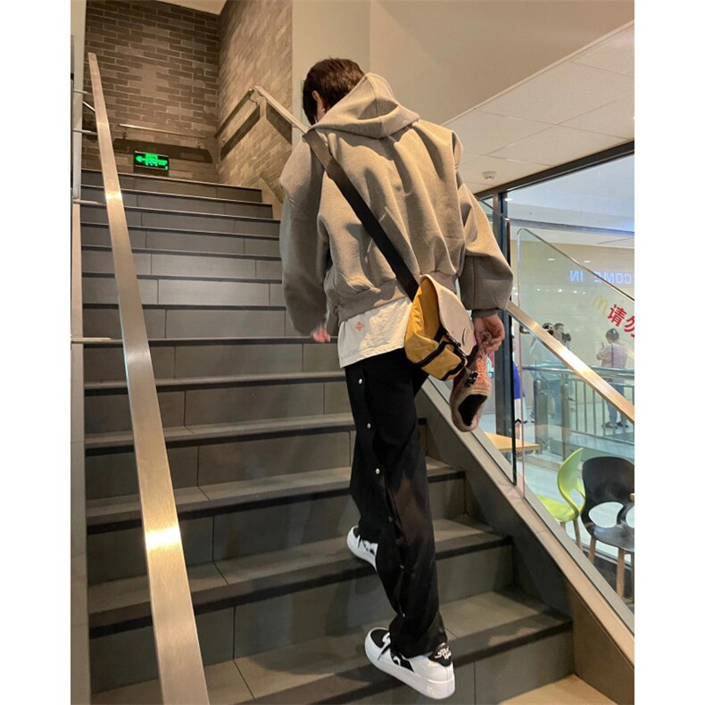 【有货】cleanfit花灰色垫肩卫衣男春秋高级感痞帅W13LL-特P48,男装卫衣,星座1007（原301D）