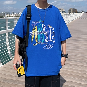 1图案已注册港风日系中性情侣大码M-5XL风短袖DT7735P28控45图片