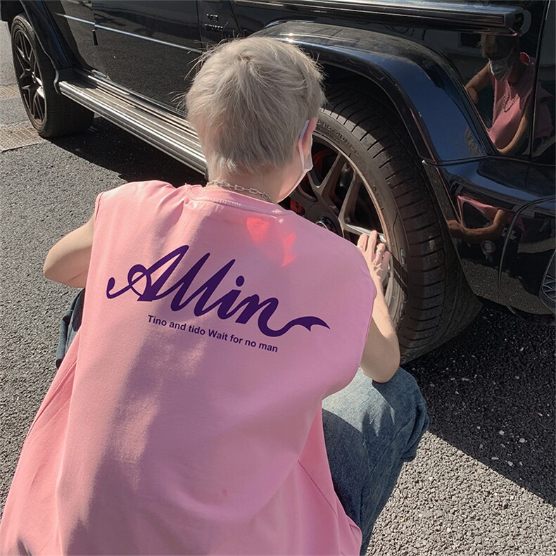 直播抖音得物纯棉重磅250克无袖背心T恤T2516P25控39，男装背心/马甲，电商C408-1(原B339-1)