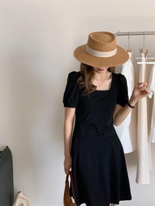 香丽迪2022年夏季新款拼接连衣裙女针织短袖圆领修身高腰,女装连衣裙,香丽迪1