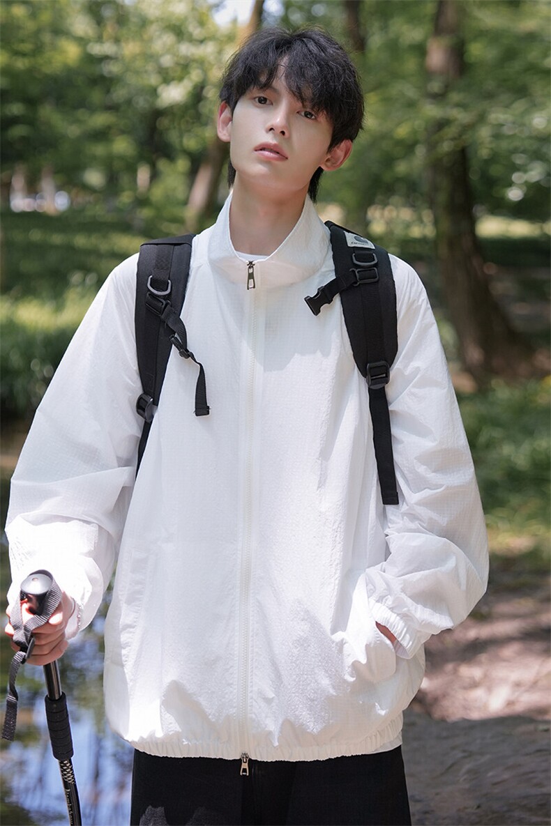 特批P55无差价夏季山系港风连帽速干大码舒适透气防晒外套男J5222,男装衬衫,电商A001