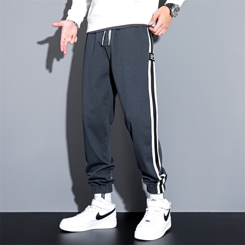 22年抖音秋季新款直筒休闲束脚仿牛仔裤男百搭长裤子潮K546,男装休闲裤,星座815-2