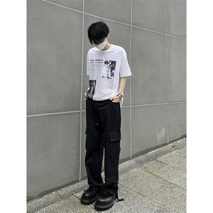 B221 美式ins街头hiphop宽松休闲多口袋工装裤子 LK23120-P65控88图片