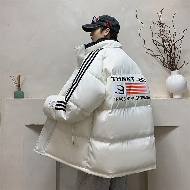 2025港风棉衣棉服小牛津覆膜面料冲锋棉袄印花面包服-1607A-P80,男装棉衣,星座207