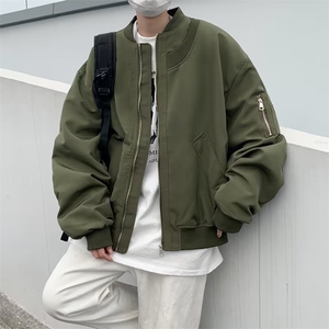 美式街头复古飞行员夹克男宽松棒球服外套 JK8820图片