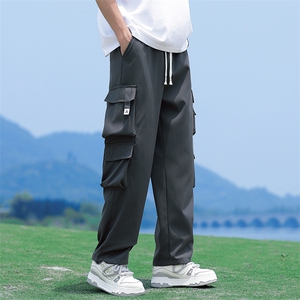 美式复古高街工装裤男直筒阔腿休闲裤时尚潮流ins长裤K490-P35图片