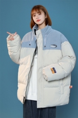 中性棉衣2024新款拼色面包服大码棉衣胖子外套加厚潮牌ins棉袄，男装棉衣，电商A409-1