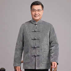 风唐装中老年90绒羽绒服复古盘扣羽绒服外套中式爸爸男装，男装羽绒服，钱塘723