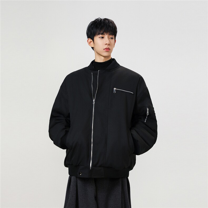 美式潮流棉服男冬季新款复古百搭拉链宽松机车服棉服2307P105,男装棉衣,星座506-1