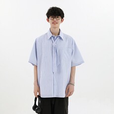 特P48无差价新款夏季时尚百搭条纹领带衬衫-HC2283无影墙，男装衬衫，电商A003