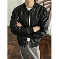 抖音得物高品质美式高街复古老钱风PU皮夹克外套男女短款机车皮衣，男装夹克，电商A486