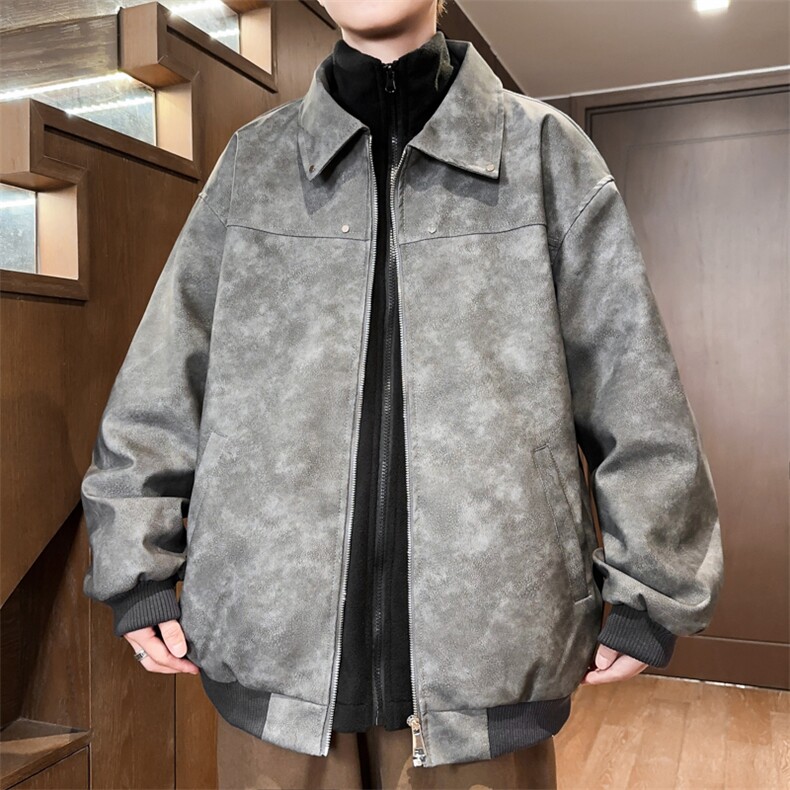 三合一加厚皮夹克棉衣男冬季防水男士棉服棉袄A266-PYT0101-P135图片