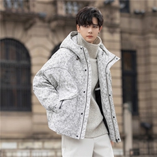 设计师款羽绒服冬季白鸭绒加厚保暖连帽外套男士Y25036-P395控678，男装羽绒服，电商A355（原A415）