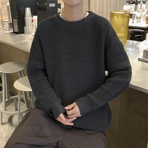 针织衫男士韩版潮流高街帅百搭宽松2024冬季ins毛衣外套MZ646-P46图片