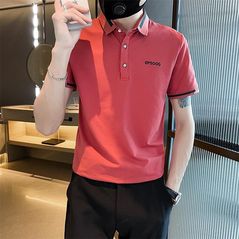 3031-P40男士短袖T恤夏季新款精神小伙半袖上衣服潮牌修身潮流男,男装T恤,电商D310B-1