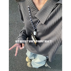 XZ809A/SYR17/特P25/控48肌理感设计感翻领长袖POLOT恤卫衣，男装T恤，星座809A(原222-1)