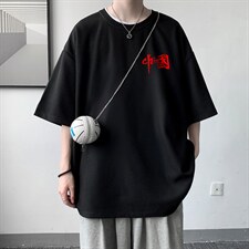 HT73276-P22华夫格t恤男短袖男大码五分袖大皂风，男装T恤，电商A040
