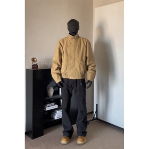 【有货】6159CC- 特P95 巴恩风立领短款夹克男复古做旧工装外套图片