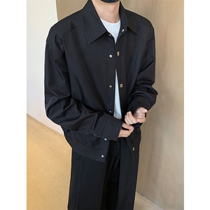 高级感丝绸缎短款宽松翻领夹克百搭棒球服外套B289-JK2024-P100图片