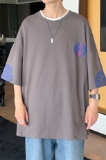 1图案已注册港风青花瓷情侣大码M-5XL风短袖T恤DT7606P35控48，男装T恤，星座226-2