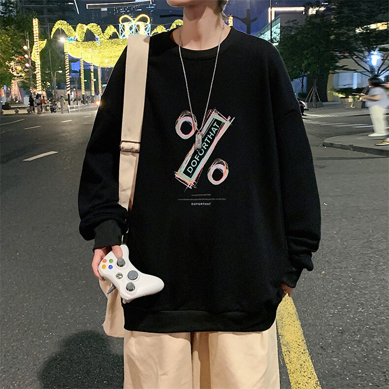 S6171-P28加绒款-P33秋季圆领卫衣男大码韩版宽松长袖外套,男装卫衣,电商A040