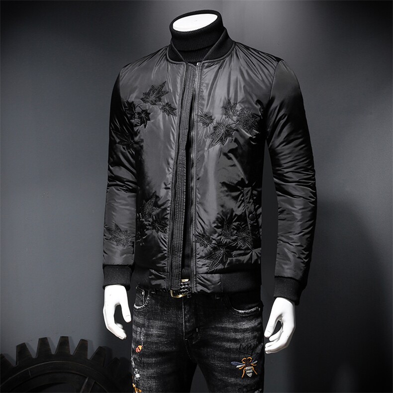 7133冬季新款加厚蚕丝棉服刺绣休闲保暖棉衣,男装棉衣,钱塘2010-1
