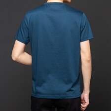 新款纯色短袖T恤男士夏季透气中青年圆领上衣服男装潮牌体恤P475，男装T恤，钱塘6003A(原)4033A
